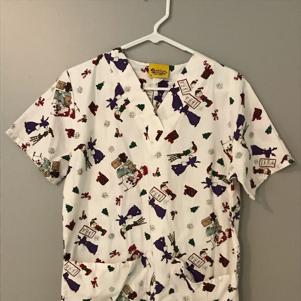Christmas Scrub Top